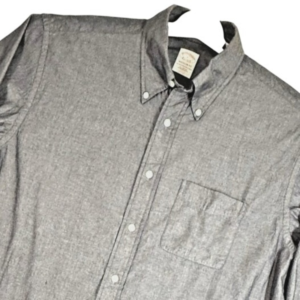 Brooks Brothers Madison Fit Shirt Mens L Button Down Blue Cotton Long Sleeve